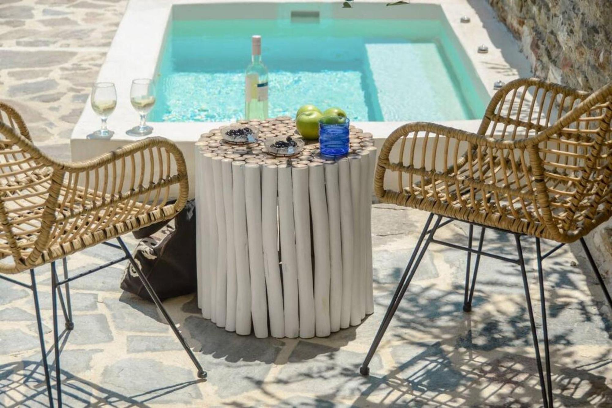 Villa Anthemion Naxos With Outdoor Jacuzzi Ano Sangrion Extérieur photo
