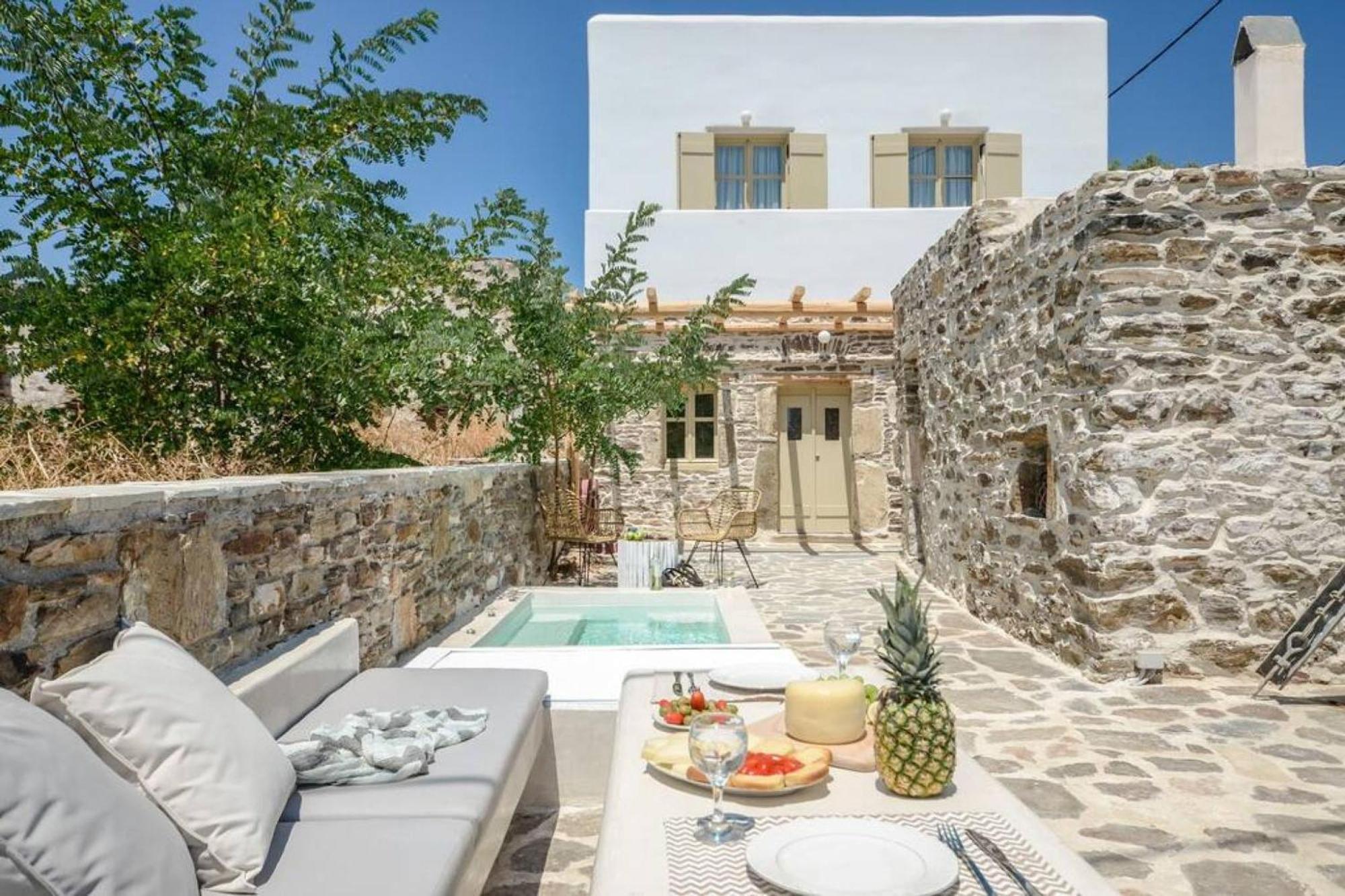 Villa Anthemion Naxos With Outdoor Jacuzzi Ano Sangrion Extérieur photo